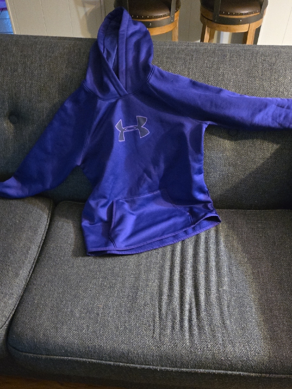 Under Armour Womens Purple Pullover Hoodie with Logo